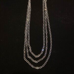 Extra-Long Sterling Chain Necklace